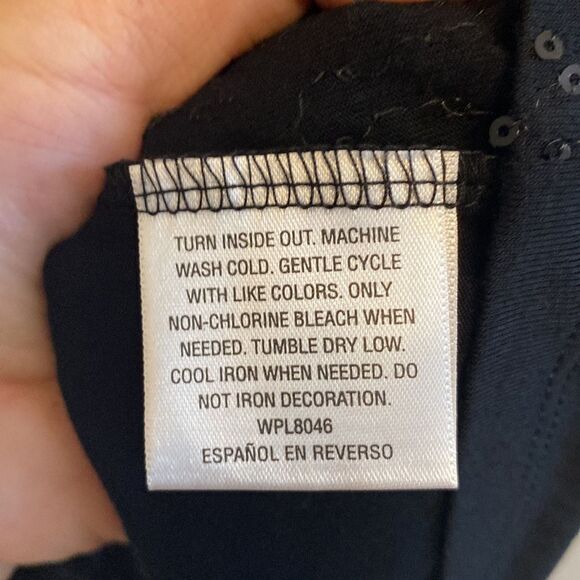 Charter Club- black sparkle blouse -size 1X - Picture 6 of 6